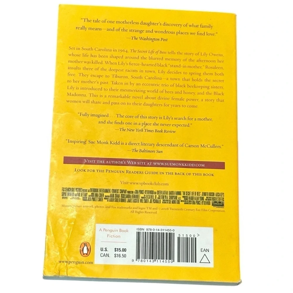 The Secret Life of Bees by Sue Monk Kidd New York Times Bestseller